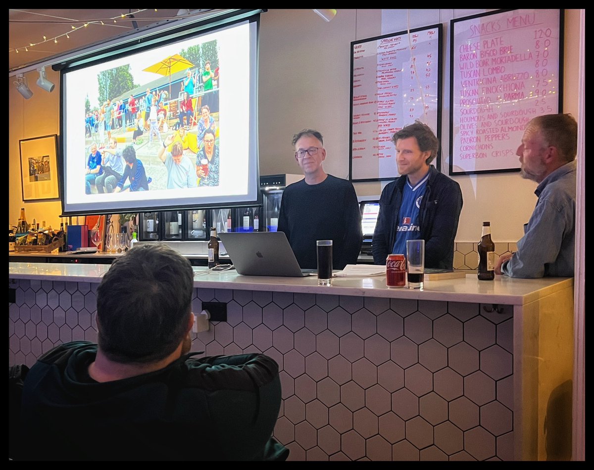 SixBySix3's tweet photo. Thanks to Colin McPherson @germanocean @PaulWYI @simongillphoto for another great talk @ropesandtwines full house again 😁. Exhibition #AtTheMatch continues for the next 8 weeks. https://t.co/WLpGfC1deB