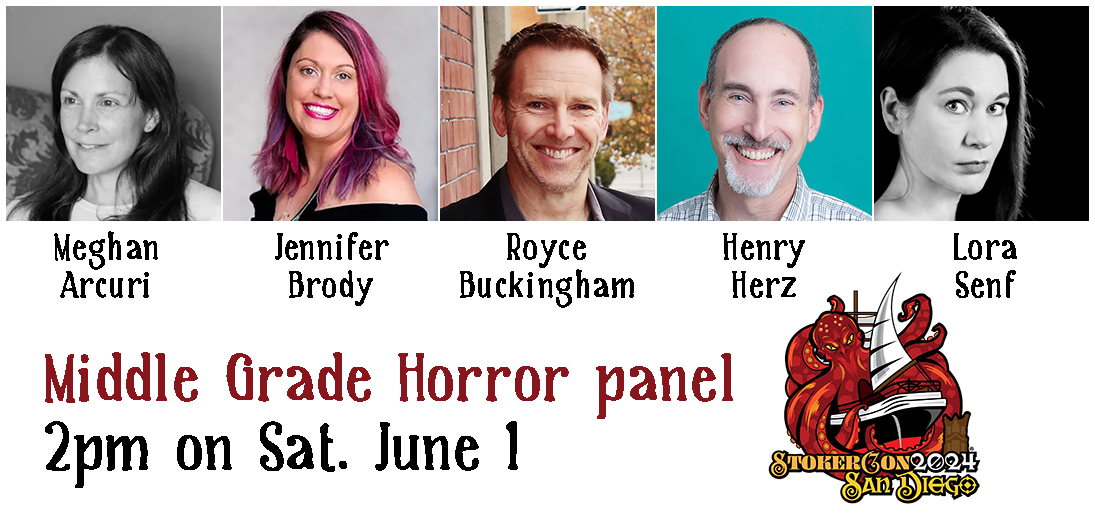 Come to #StokerCon. Meet these scary authors! @MeghanArcuri @JenniferBrody @roycebuckingham @lorasenf