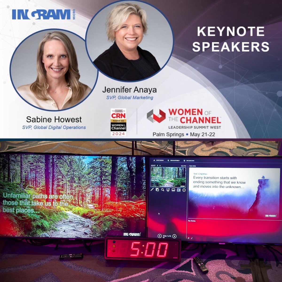 The countdown is on here at @WOTChannel West 2024 for an impactful share from two of our #Power100 leaders @JenniferiD8 @SabineHowest! #WOTC @TheChannelCo #Leadership