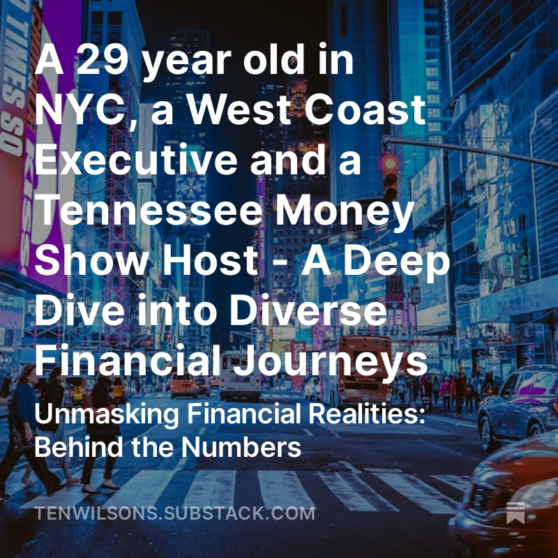 3 net worth updates:

$203,641 net worth - a 29-year-old sound mixer working in the TV/media industry in New York City who is earning $65,000 a year.

$9,400,000 net worth - a 49-year-old retired C-level executive, married with 2 teenagers has a net worth that places him in the