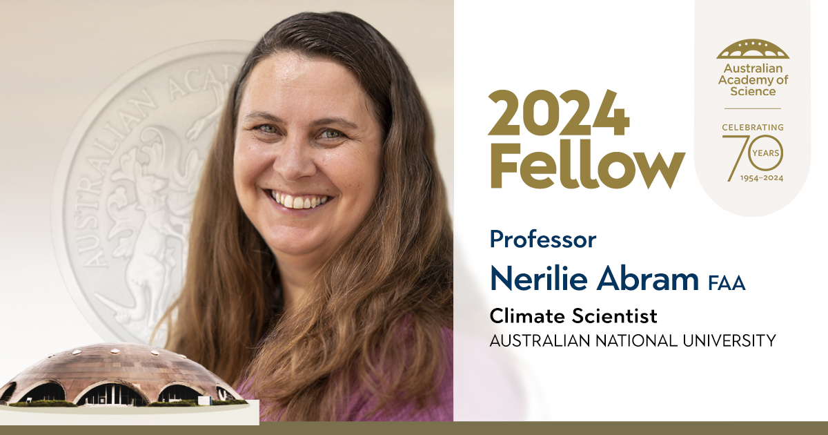 @NanoJagadish One of Australia's top paleoclimate scientists, Prof Nerilie Abram FAA (@ClimateNerilie, @ourANU), has been elected a Fellow for her outstanding contributions to our understanding of Earth's climate system. Her multidisciplinary approach to examining the last millennium of