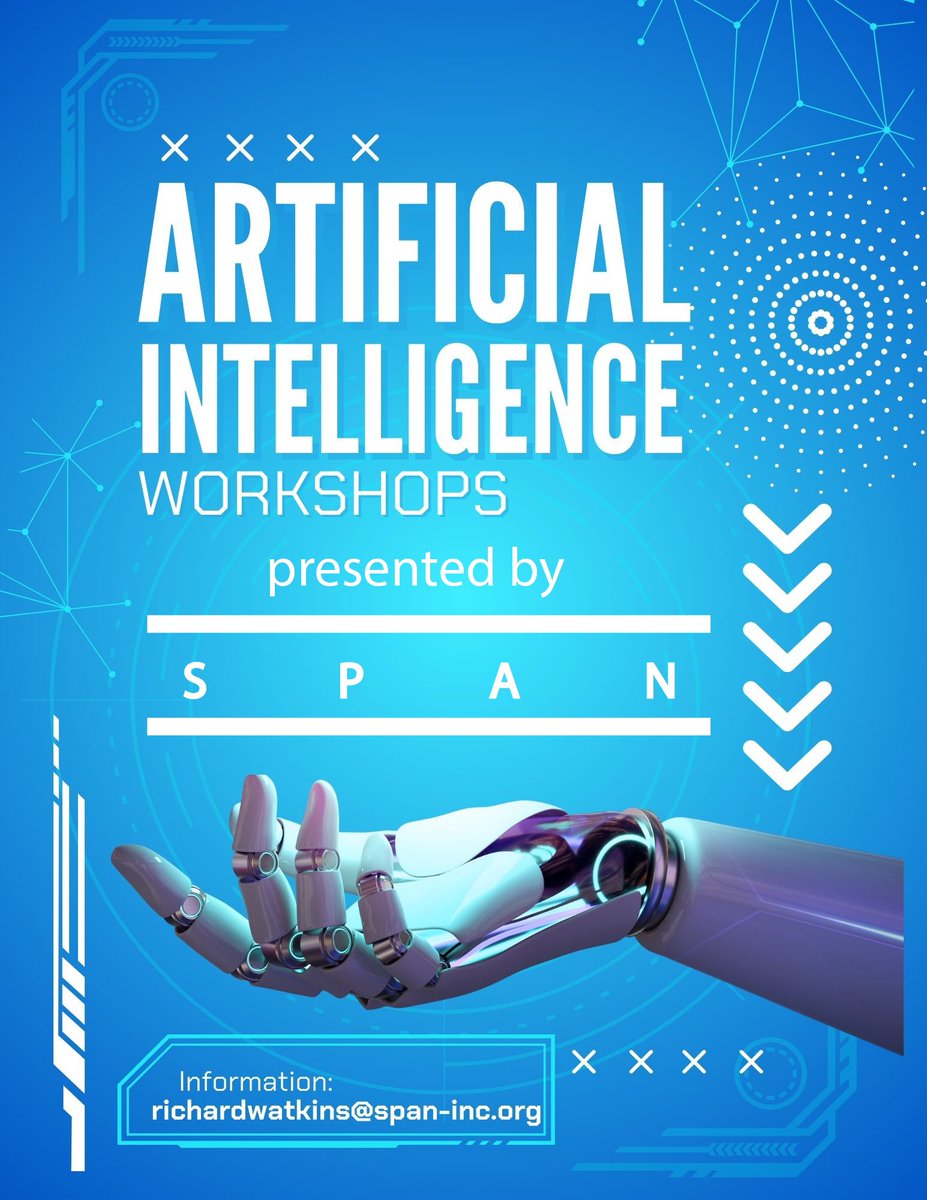🚨 Announcing SPAN's AI Workshops! 🚨

The Science Policy Action Network (SPAN) offers expert-led workshops on artificial intelligence for schools, businesses, and organizations.