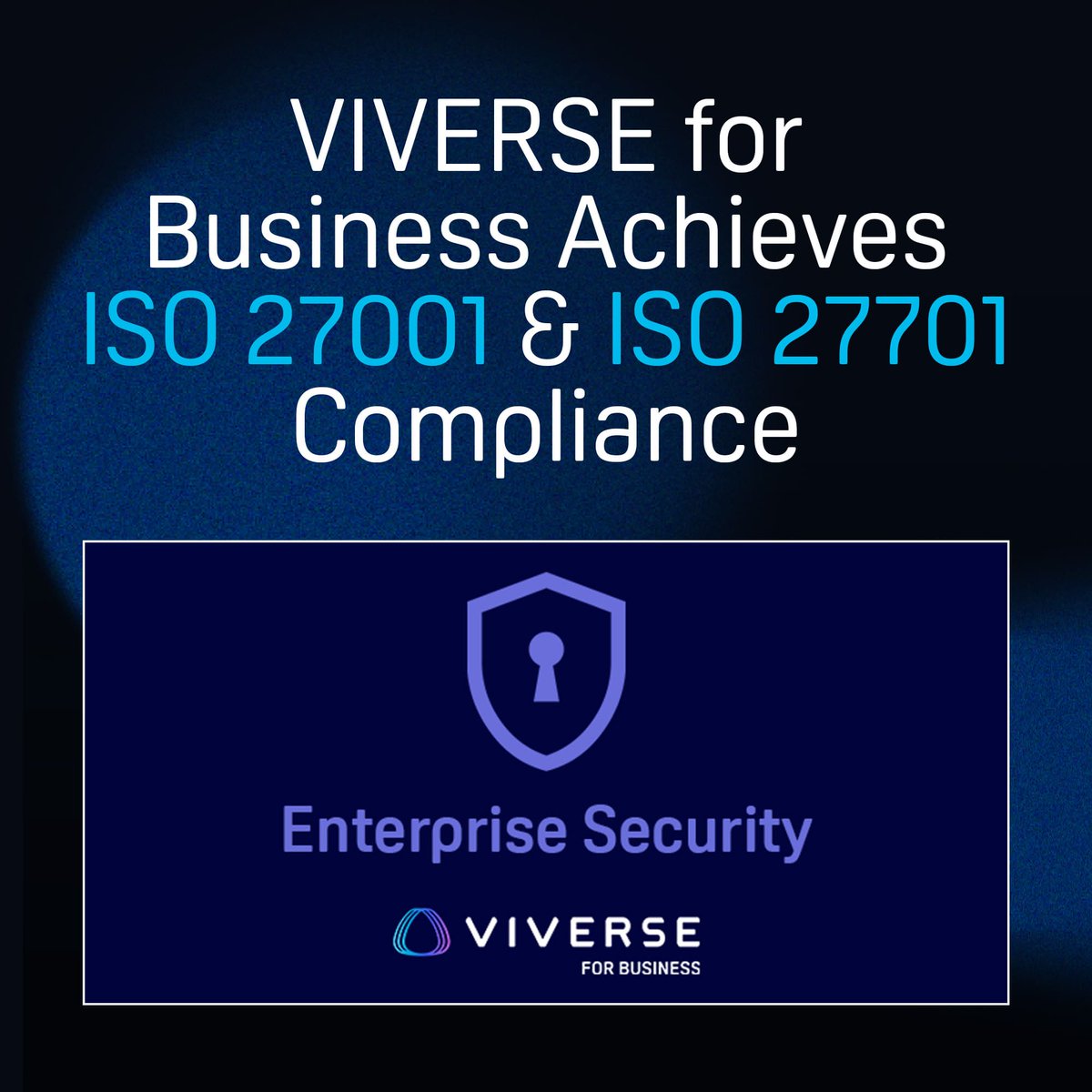 This compliance is a testament to our commitment to security and privacy, reinforcing our position as a leader in providing a secure spatial collaboration platform: htcvive.co/VVBISOX #ISO #Security #DataPrivacy #Enterprise