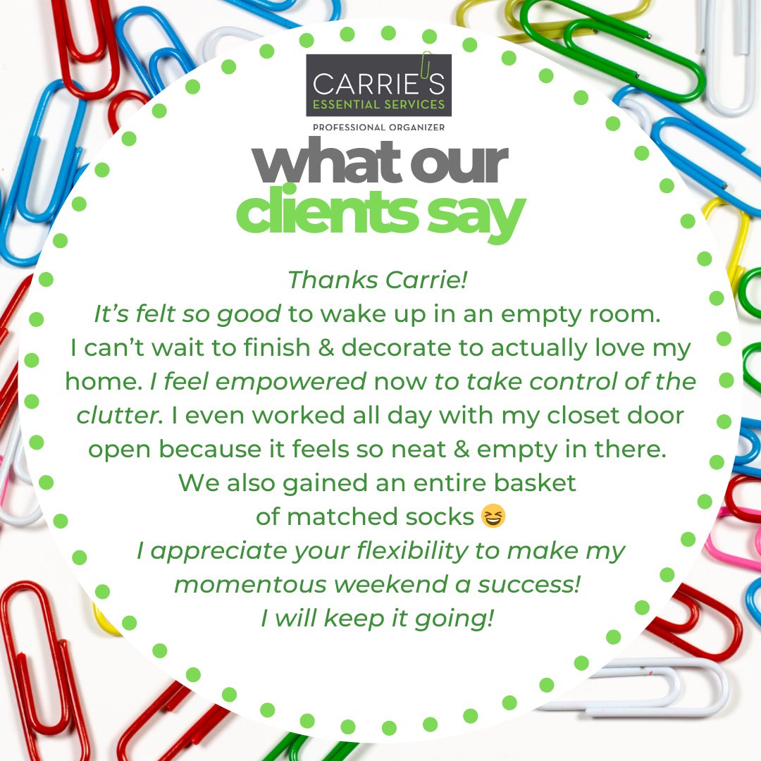 Feeling good....
Empowered....
Taking control...

All in a day's work😉

#JustcallCarrie
📞 610-613-9122

#gettingorganizedonthemainline #whatclientssay #mainlineparent #homeorganizer