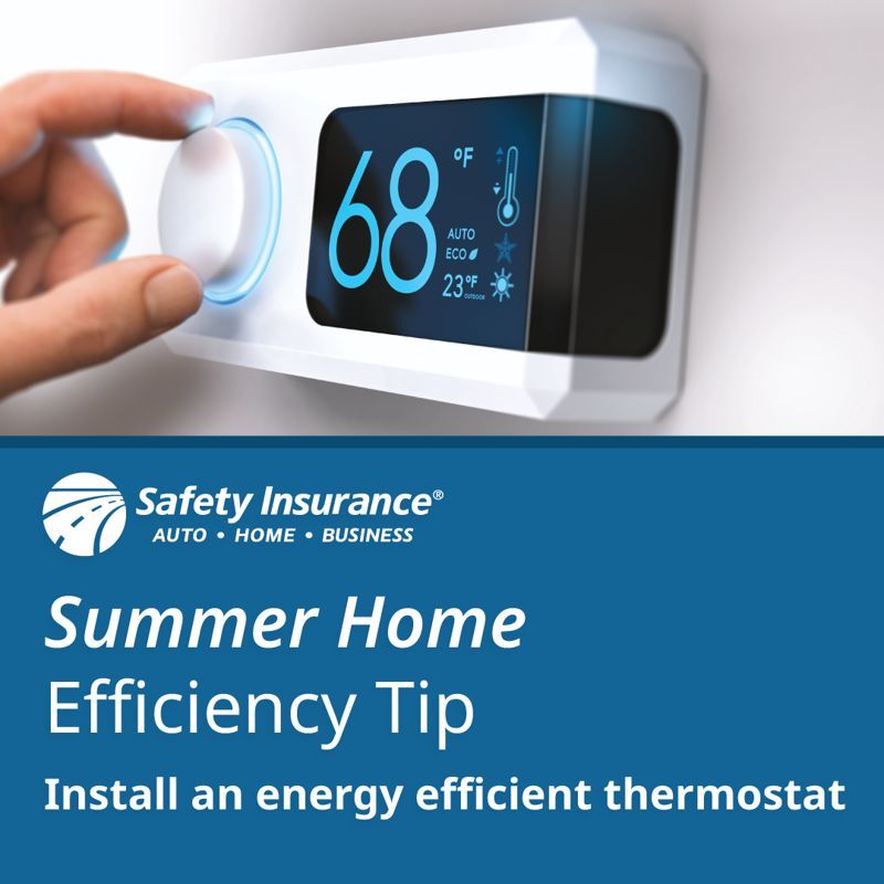 Did you know that you could save up to 10% on your cooling bill by installing a programable thermostat? For more information and other ways to improve efficiency in your home, visit: buff.ly/3hdIuH8 @safetyins #ManageLifesStorms #EfficiencyTip