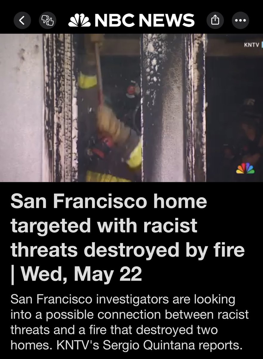 This is absolutely heartbreaking. Prior to the fire, the family received a barrage of racist mail including black dolls with nooses around their necks. The family had been in the home before it was gentrified and now are displaced. This is the America MAGA wants…