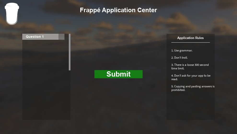 Frappe_Roblox's tweet image. a little throwback to applications (2018-2021), anybody remember applying to work here and hoping your application would be accepted?