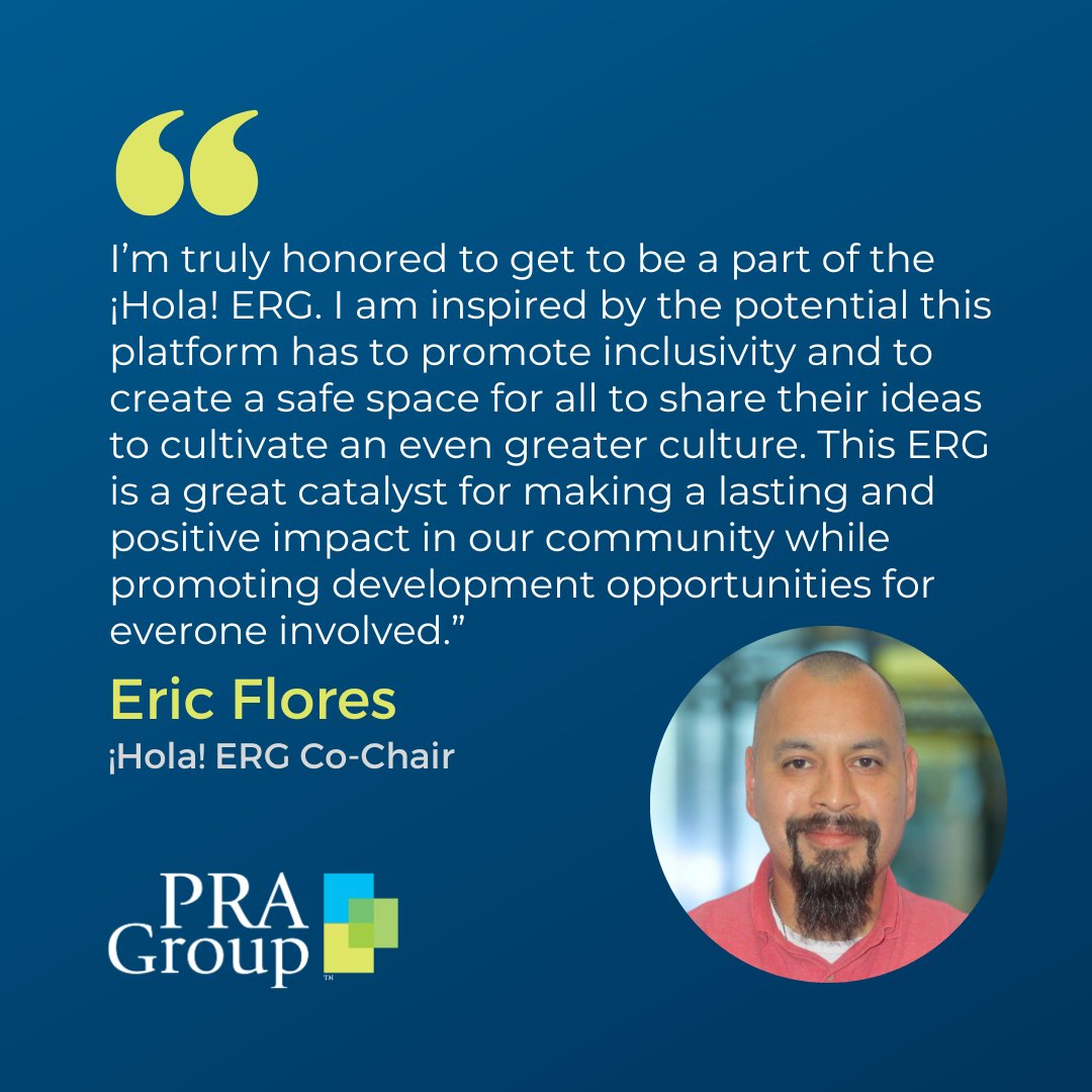 PRA Group is proud to announce the launch of our ¡Hola! Employee Resource Group, designed to serve Hispanic and Latino employees and advocates across our global operation. Read more about ¡Hola! and PRA Group's other employee resource groups: pragroup.com/2024/05/pra-gr…