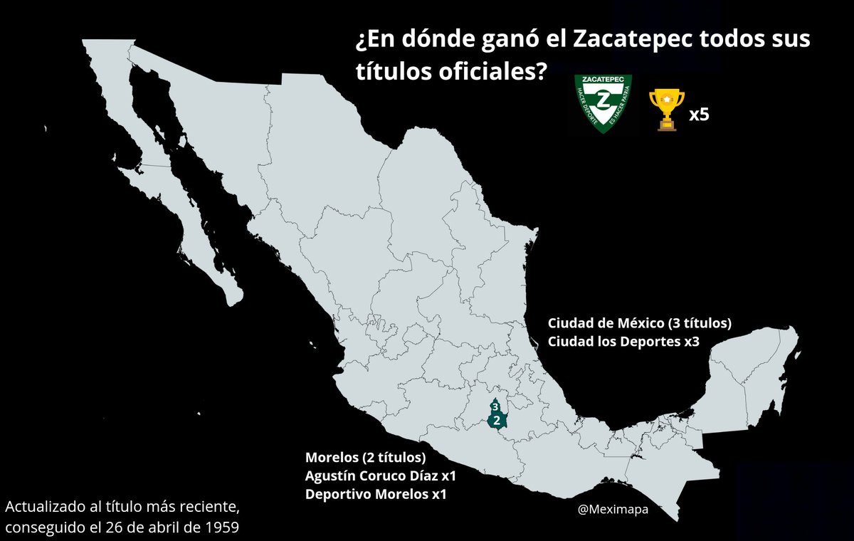 Lugares en donde el Zacatepec ha sido campeón

Nada en el mundo podría haberme preparado para ver que me pedirían este mapa