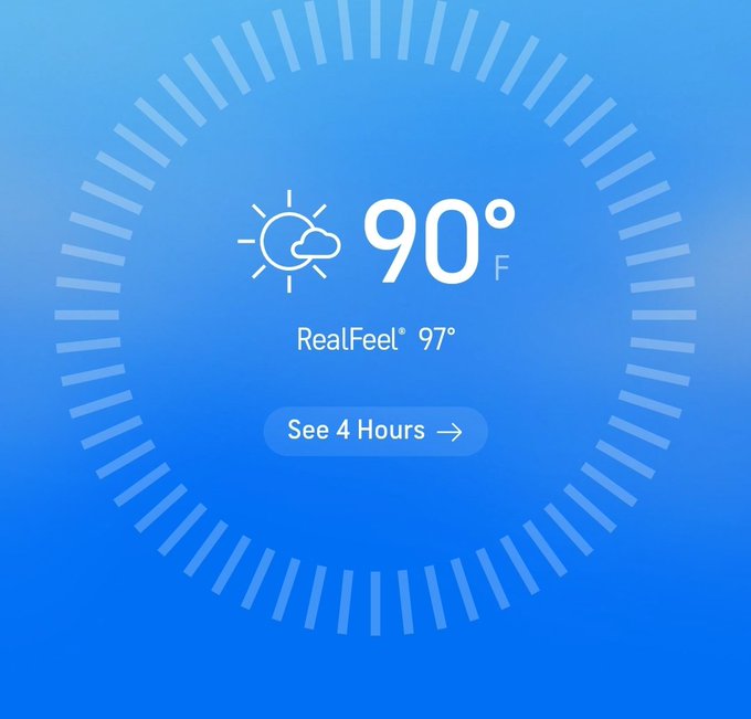Perfect temp to go workout outside and possibly die.  (It reaches almost 120f in the summer) https://t