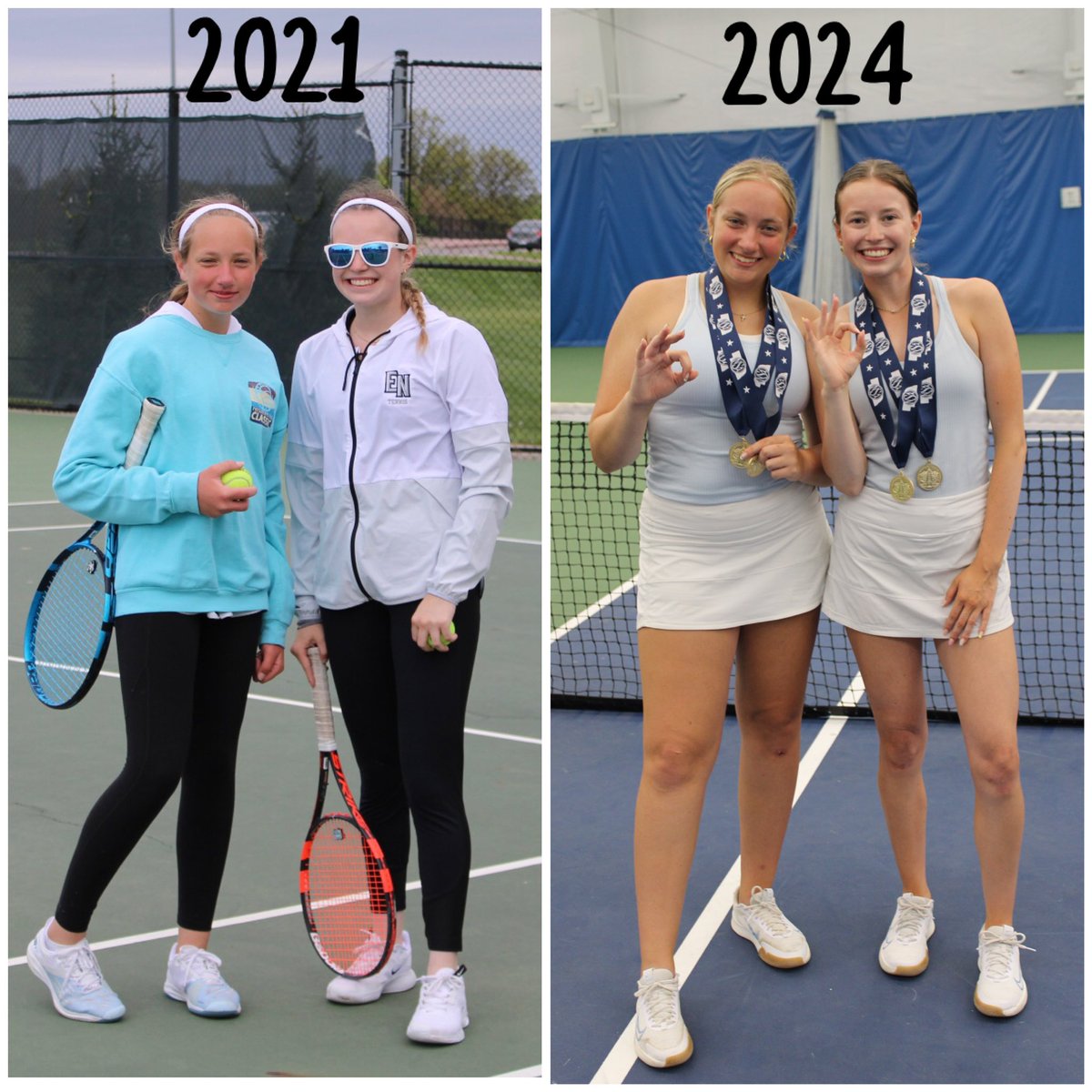 Ryanwolf10's tweet image. Haylee &amp;amp; Cam🏆🏆🏆

✅Graduate on Sunday🎓
✅Win their 3️⃣rd Class B State Championship (1 Doubles &amp;amp; Team) on Tuesday!#3PEAT
✅Close out their HS Tennis careers as the winningest Doubles partnership in Nebraska Tennis history.👀

Finished like they started-Together!💙
#GoWolves🎾
