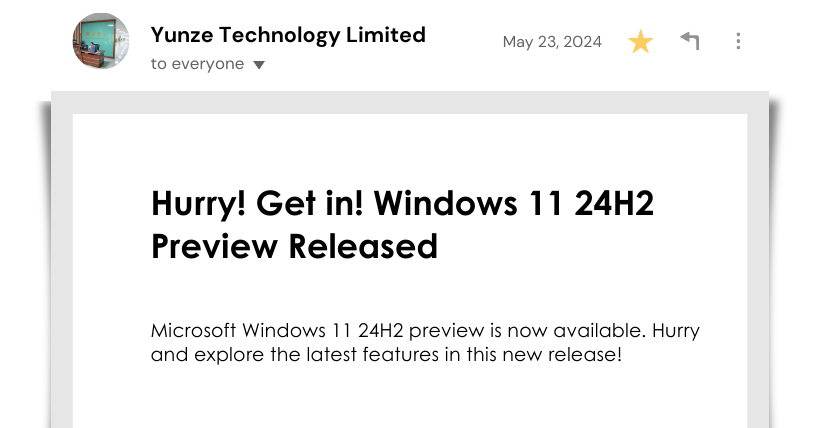 DiskMFR's tweet photo. Hurry! Get in! Windows 11 24H2 Preview Released

🔗Read the full article: https://t.co/bkM4h3v2kD

#Windows11 #TechNews #Microsoft #PreviewBuild #24H2 #Computing #Productivity #Gaming #Security #Innovation #TechnologyUpdates #FutureTech https://t.co/sWBx2Y7Jud