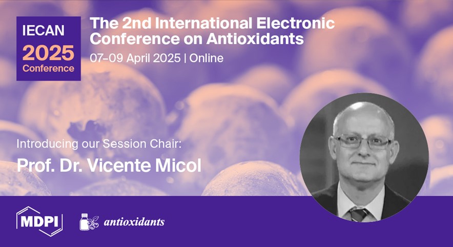 #IECAN2025 📢Join us NOW! We are excited to announce that Prof. Dr. Vicente Micol from #UMH will serve as the session chair at the 2nd International Electronic Conference on Antioxidants. His expertise in #obsity will be invaluable. More Details: sciforum.net/event/IECAN2025