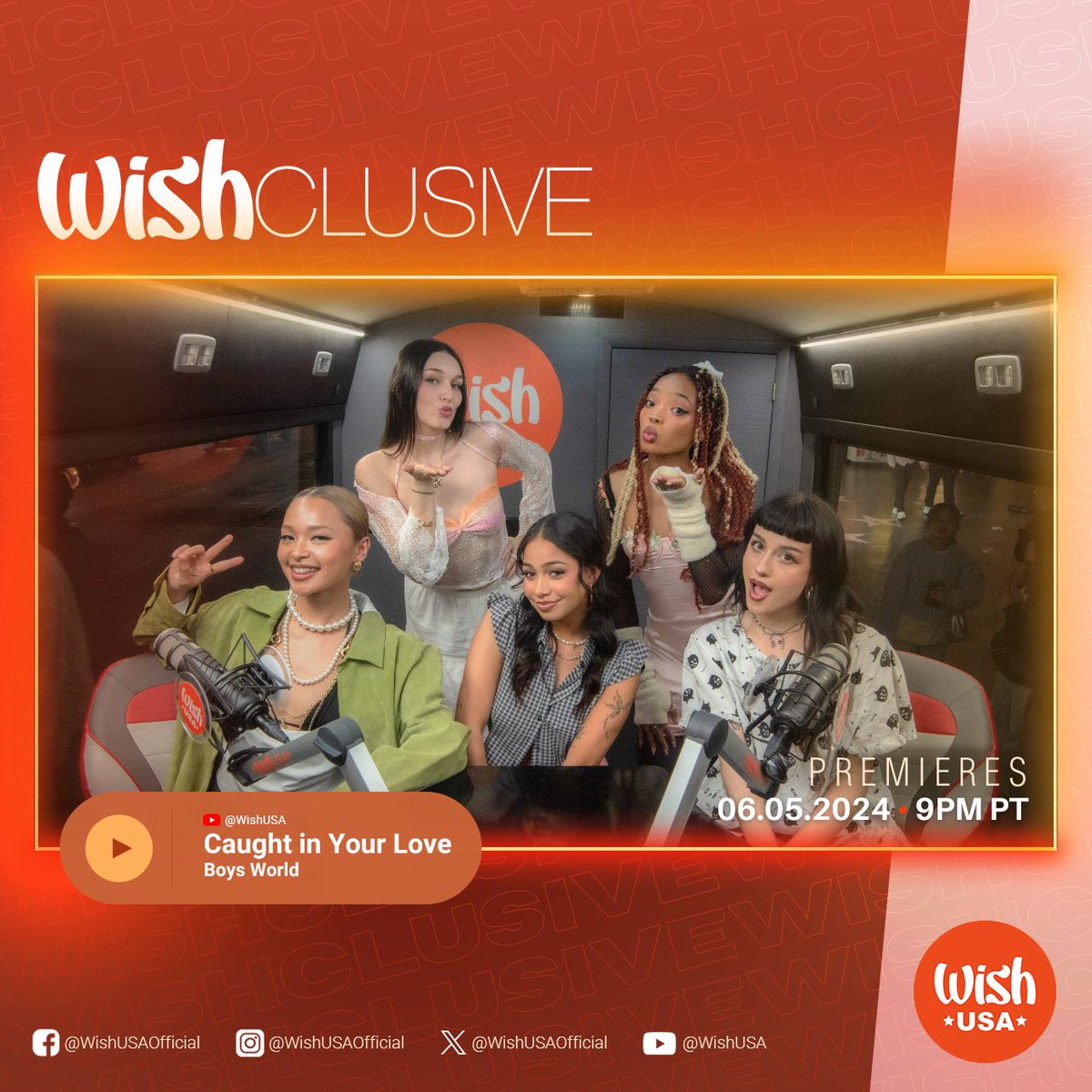 They're back and better than ever! 🌊💖 Boys World nails it with 'Caught In Your Love' on the Wish USA Bus! Catch the full Wishclusive premiere on our YouTube channel at YouTube.com/@WishUSA #WishBus #BoysWorld #CaughtInYourLove