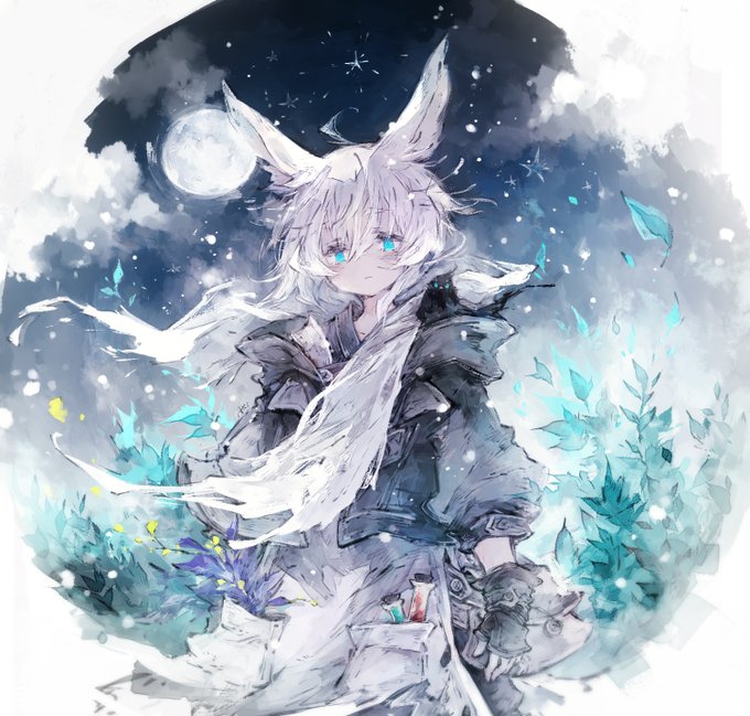 「blue eyes moon」 illustration images(Latest)