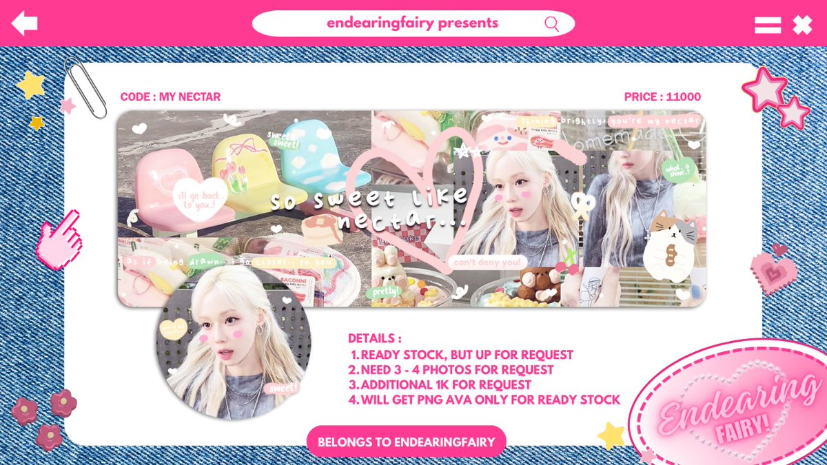 pinkys__lab's tweet photo. help to repost? 💭 

hai temen temen! aku ada 4 layout ready stock gg update-an terbaru dengan katalog "my nectar" 🧸 aku open req juga untuk katalog ini dengan detail di bawah yaa. yuk jemput si cantik 🩷

#zonauang https://t.co/55eT4mTFmX