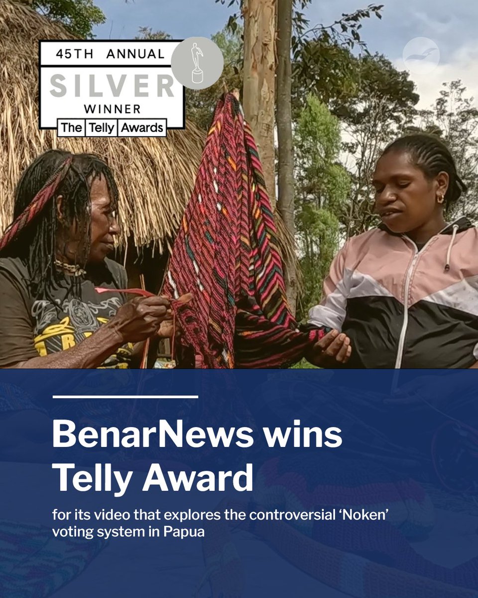 Congratulations to @RadioFreeAsia brand BenarNews, who won a silver @TellyAwards 🏆 for their video report examining Papua’s controversial “Noken” voting system.