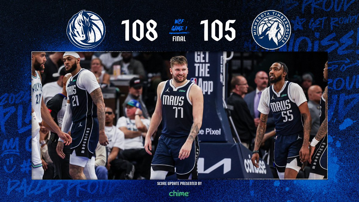 Game 1 ✅ MAVS WIN!!! @Chime // #OneForDallas #MFFL