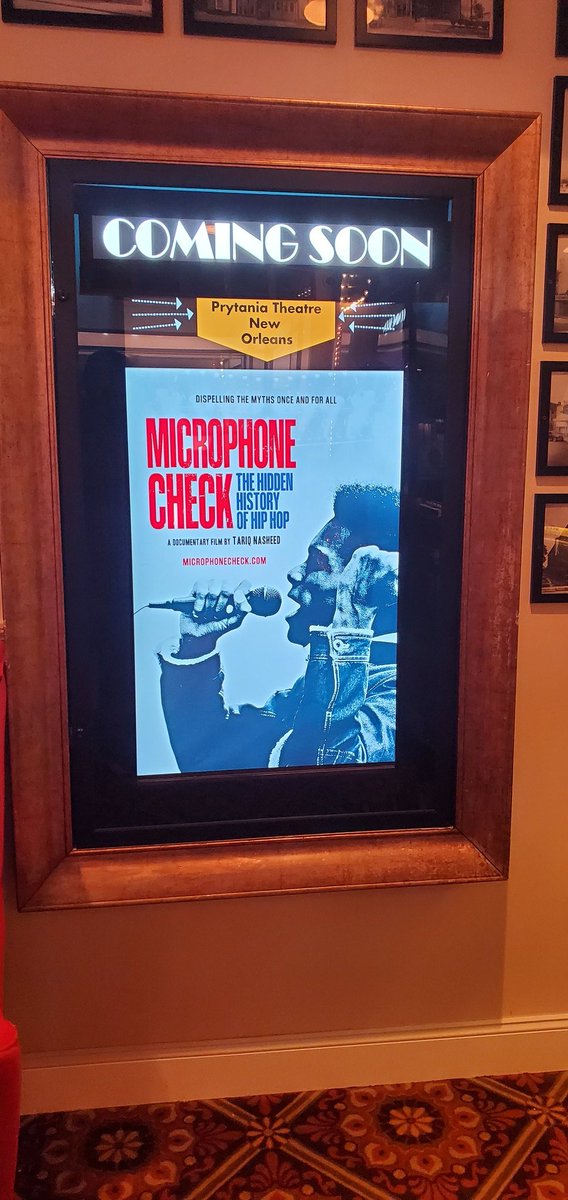 Just finished watching #MicrophoneCheck at the Prytania Theater. This was a great movie and definitely worth the wait!