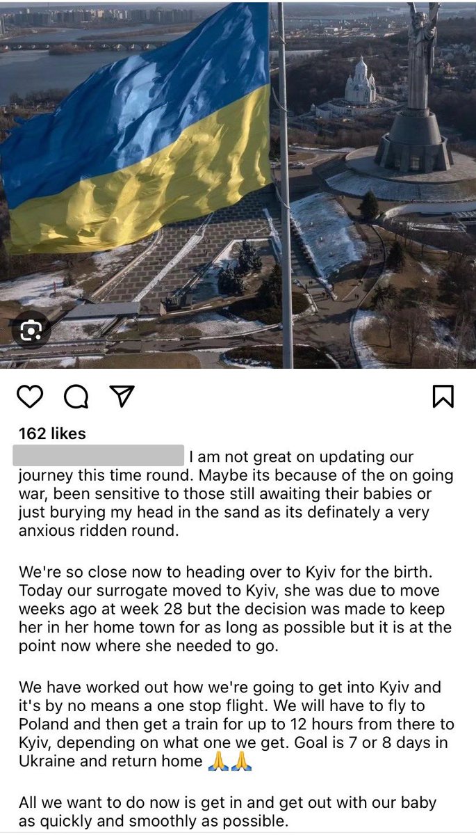 We take a dim view of surrogacy in all circumstances, but travelling to Ukraine -a country at war- to buy a baby has to be one of the most despicable things you can do. “All we want to do now is get in and get out with our baby as quickly as possible”. Who does that?