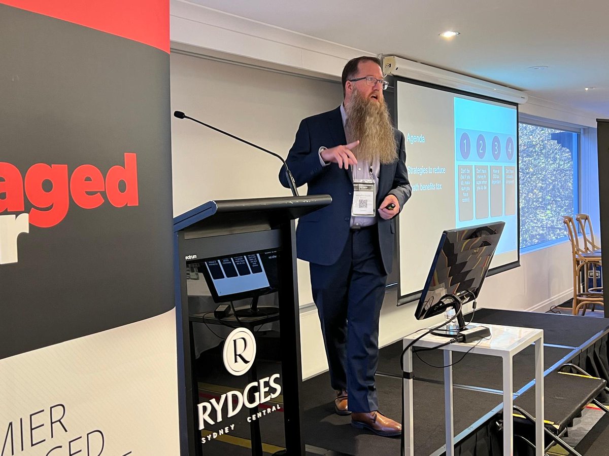 🚀 Starting now at #SMSFPD in Sydney: “Death and taxes: strategies for reducing death benefits tax” with Anthony Cullen.

Learn how to navigate the complexities of superannuation death benefits tax with pre-death and post-death strategies, including testamentary trusts. This