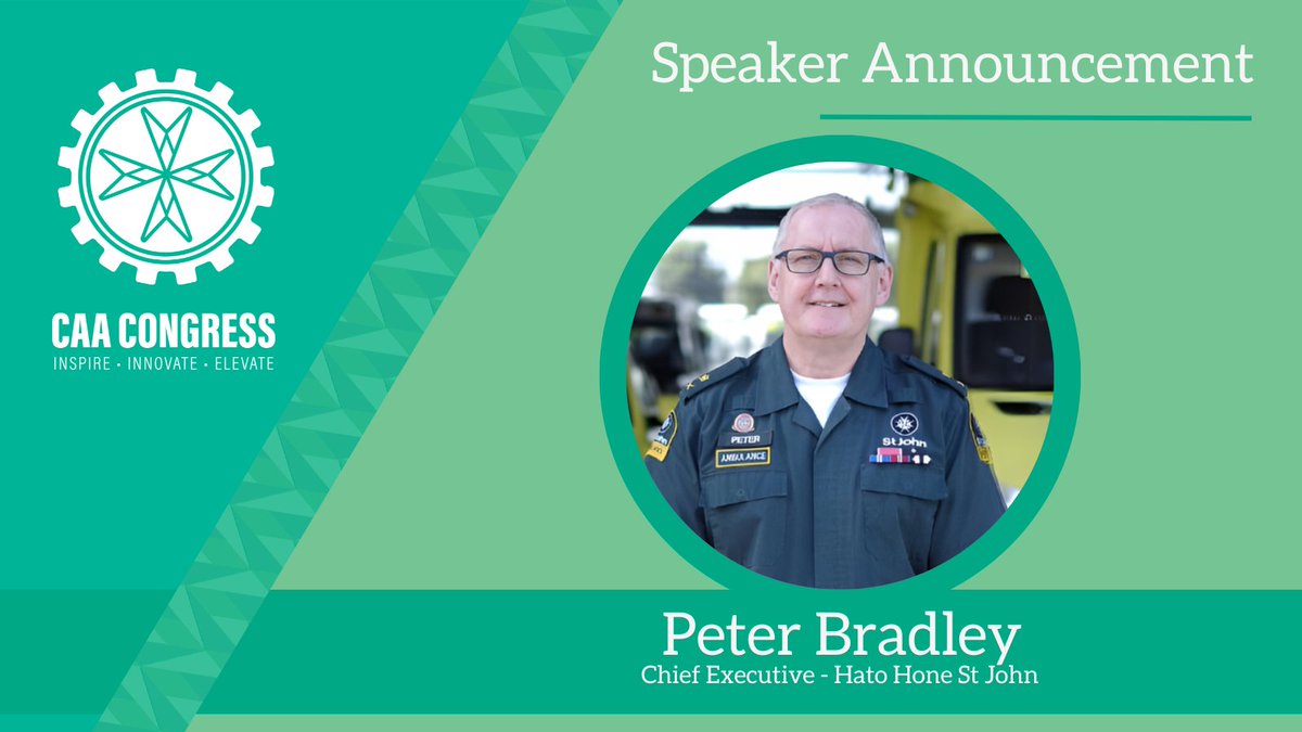 This year at the #CAACongress24 as a keynote speaker is Peter Bradley, Chief Executive of Hato Hone St John With an emergency ambulance career of over three and a half decades, join us as we listen to Peter's Keynote speech 'Learnings and Leadership through a Major Crisis.'