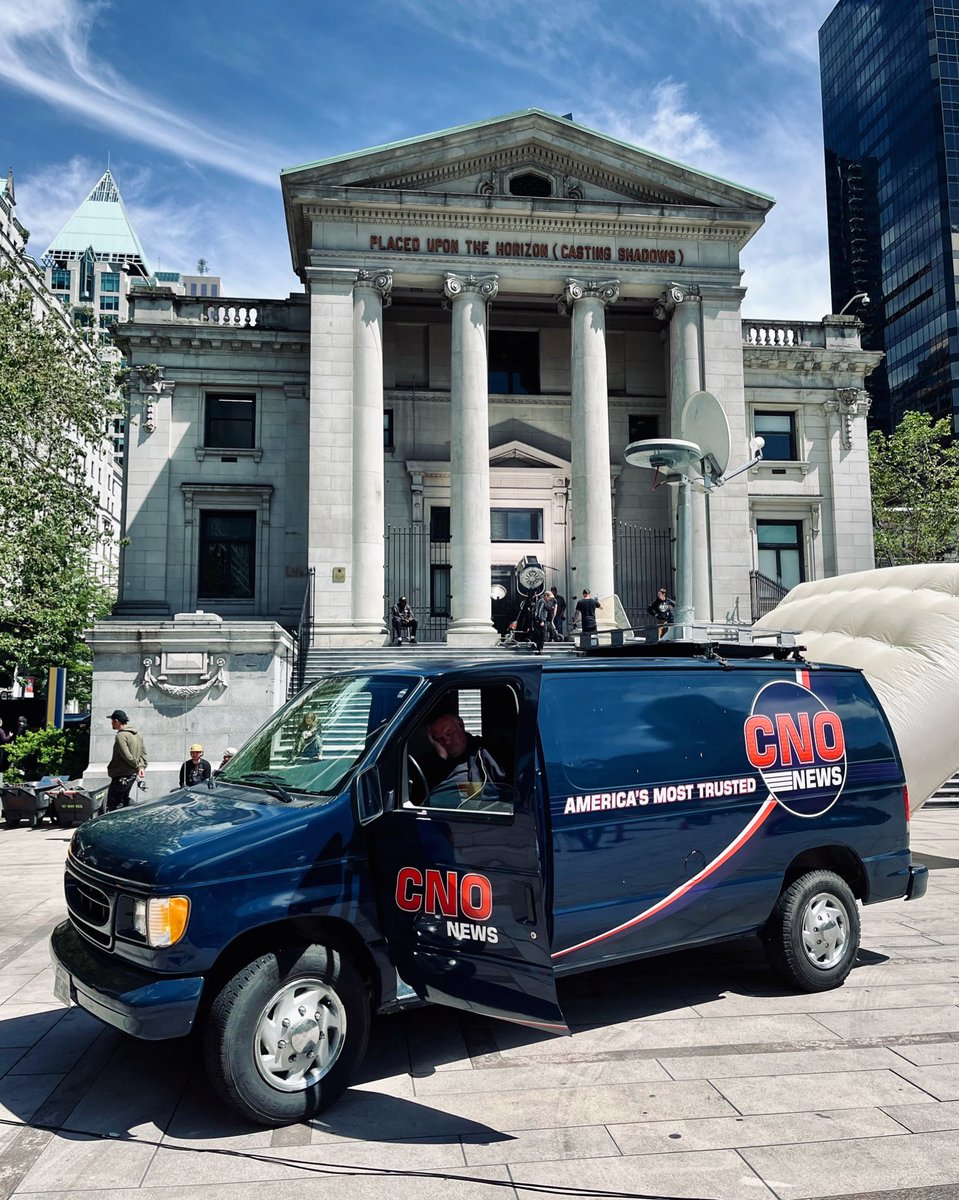 doppelvancouver's tweet photo. Some actually-fake news outside the VAG today. https://t.co/7mzBnGsiWJ