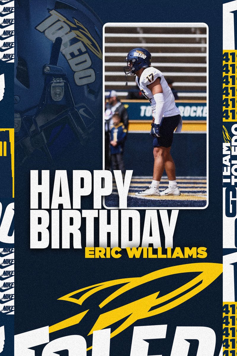 ToledoFB's tweet photo. Happy birthday to @E_williams_5 

#TeamToledo #ONErocket https://t.co/UJp912d92U