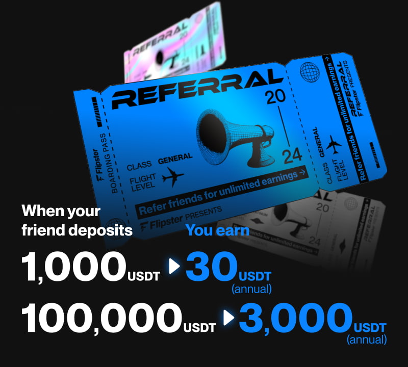 💪 Haven't joined our referral program? Starting May 1st, invite your friends to Flipster & earn a 3% APR on their deposits plus a share of their trading fees! 🚀

Enjoy unlimited earnings now ⬇️
tinyurl.com/mwhp4yv5

#FlipsterReferral #MultiplyYourEarnings