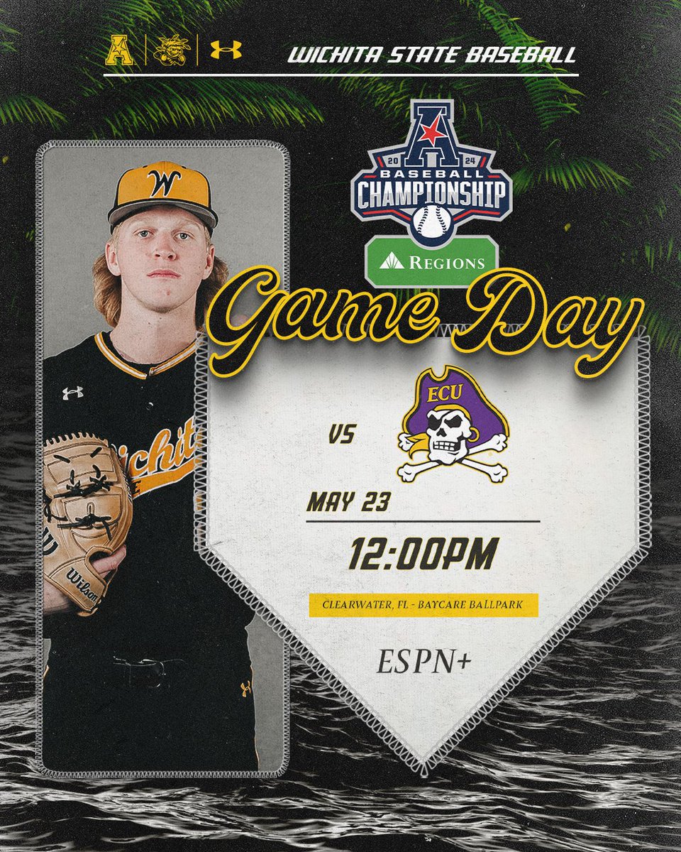 Sailing into pirate-infested waters 🏴‍☠️ 🆚 East Carolina 🕛 12:00 pm CT 🔗 linktr.ee/goshockersbsb