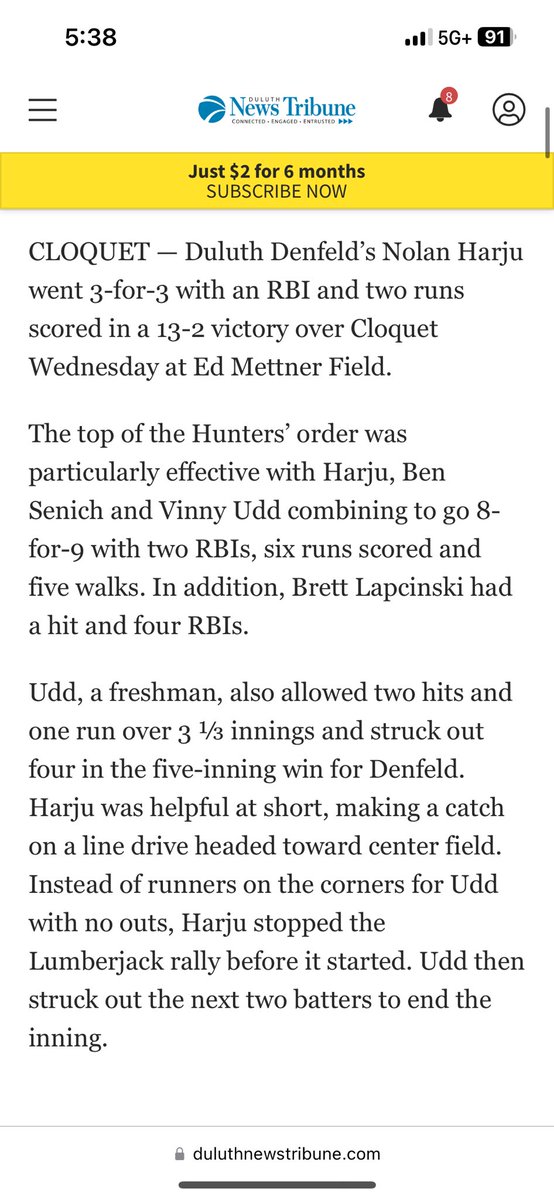 Great team win 13-2 on 5/15 
Went 3-3 at the plate 
3 singles and a RBI 
@PBR_Uncommitted <a href="/PrepBaseballMN/">Prep Baseball Minnesota</a> <a href="/BaseballCf/">CF Uncommitted Baseball</a> <a href="/BUncommitted/">Baseball_Uncommitted</a> <a href="/CoastRecruits/">Coast 2 Coast Recruits</a> <a href="/UncommittedUsa/">UncommittedPlayersUSA</a> <a href="/DenfeldHunterbb/">Denfeld Hunters Baseball</a> <a href="/MNIcemen/">Minnesota Icemen Baseball</a>