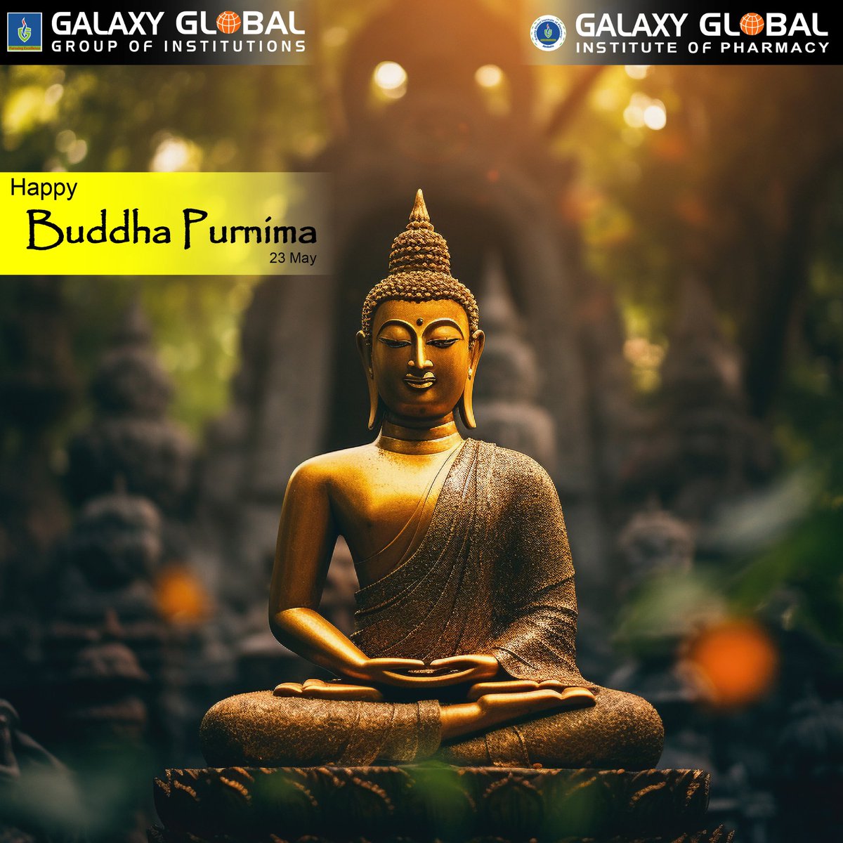 On this Buddha Purnima, embrace the teachings of Lord Buddha and overcome life's challenges with positivity. Happy Buddha Purnima. #gggi #wishes #buddhapurnima2024 #teachings #postivity