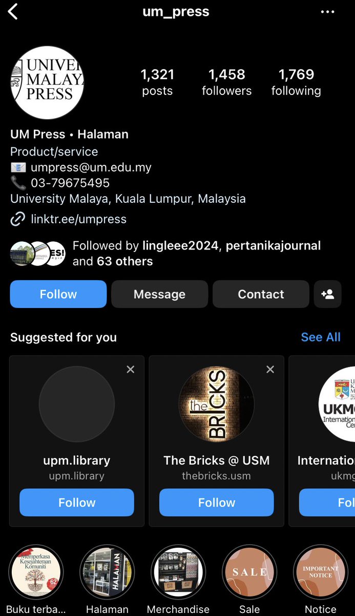 UMPenerbit's tweet photo. **Pemberitahuan Penting**

Harap maklum bahawa akaun Instagram UM Press yang lama telah digodam dan tidak lagi digunakan. UM Press kini menggunakan akaun baru. Sila ikuti akaun baru UM Press di instagram [UMPress_Official] untuk kemas kini terkini. https://t.co/47qoVMgoK1