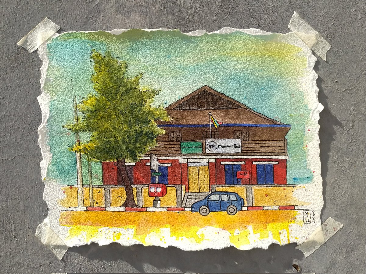 YuYuLin83356879's tweet photo. #urbansketcher #linandwash #watercolor #postoffice https://t.co/ZMwH1wNycT