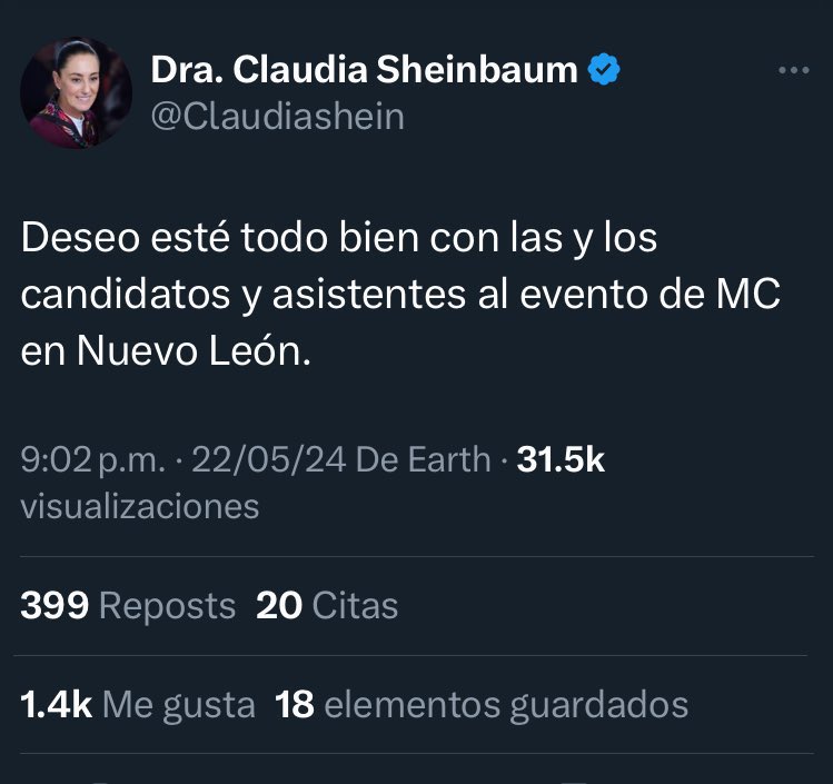 Las candidatas a la presidencia, @XochitlGalvez y @Claudiashein, se solidarizaron con @AlvarezMaynez y todas las personas lesionadas en el evento de Nuevo León.