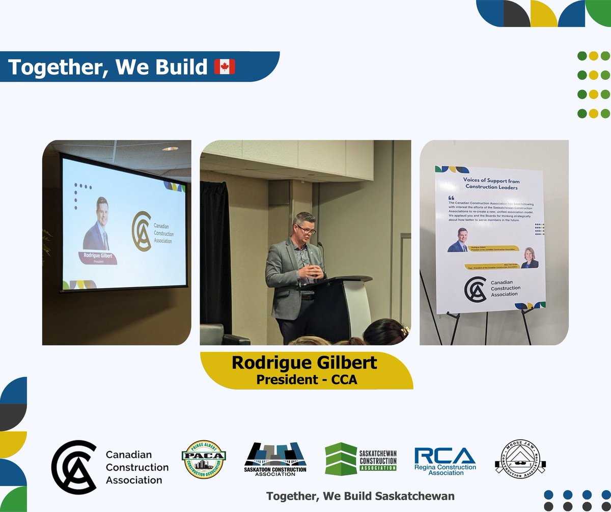 🇨🇦🤝🌾

A big thank you to <a href="/ConstructionCAN/">Canadian Construction Association</a> Association President <a href="/RoddieGilbert/">Rodrigue Gilbert</a> for joining our Member Town Hall meeting in Saskatoon today.

We're excited to continue our collaboration and build a strong, resilient Saskatchewan together!

#TogetherWeBuildSK🏗️