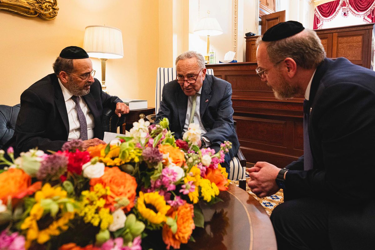 Thank you to @SenSchumer for meeting with @Hatzalah CEO @ymkalish and @AbeEisner HASC Center Chairman, and for pledging support to our Catskills Division. Your help is essential to our lifesaving mission.