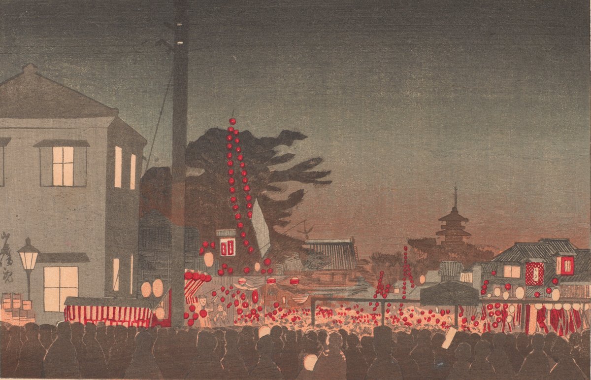 Year-end Market at Sensōji temple, by Kobayashi Kiyochika, 1881