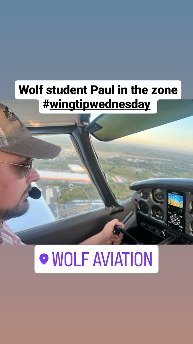 #wingtipwednesday one of our student's Paul in the zone 😎✈️

#flysafewithwolf #safepilots #flightschool #studentpilot #kbaf #privatepilot #wolfaviationnetwork #wolfpack #affordableflightschool #aviationphotography #westfieldmassachusetts #professionalpilot  #discoveryflight