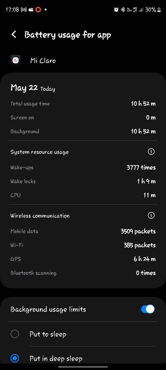 ferca1624's tweet photo. @ClaroColombia que lamentable que subaplicionnpara android tenga estos comportamientos, de consumo de batería y uso de gps, gracias a su maravillosa app, mi batería incapaz de sobrellevar el día, siempre tengo que forzar la detención de la app https://t.co/uGsQFiidh9