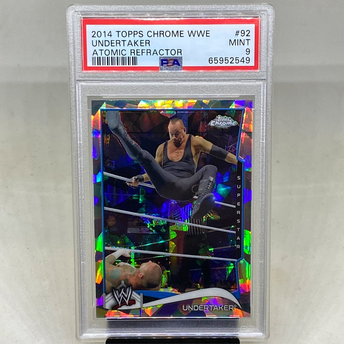 TcTsportscards's tweet photo. 🪦 UNDERTAKER 🪦
2014 #topps #chrome #wwe #atomicrefractor #parallel #undertaker #psacard #graded #slabbed #collect #thehobby #whodoyoucollect #tradingcardsandthings #wwehalloffame #toppschrome #atomic #refractor #tradingcards #tctsportscards https://t.co/MLfCH7qhYR