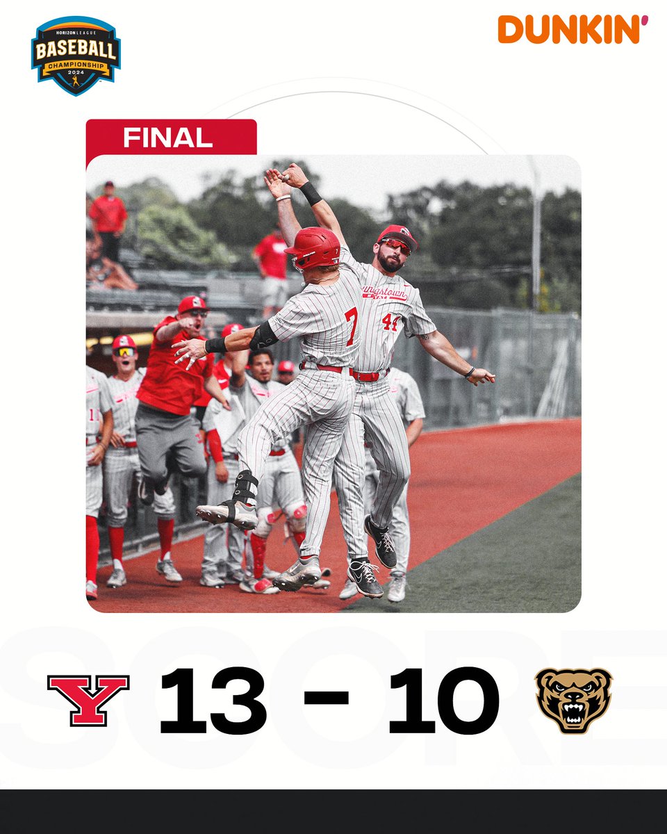 PENGUINS WIN ‼️ Never stopped battling! What a way to start tournament play in Dayton! Francis set new career highs with four hits and five RBIs while Ruffner delivered the go-ahead three-run double! We advance to face top-seeded Wright State tomorrow at 11 a.m. #GoGuins🐧⚾️