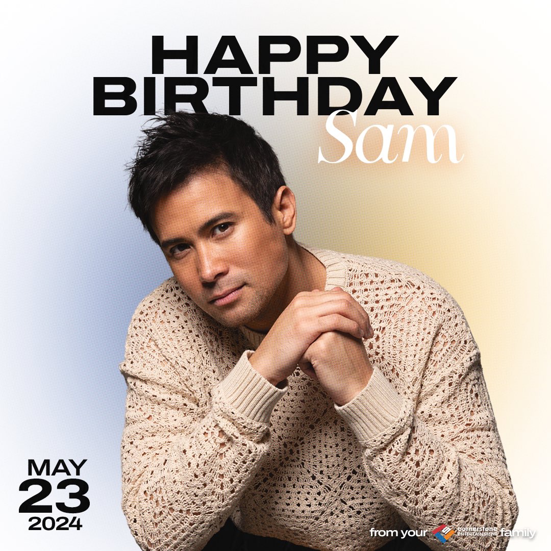 cornerstone_ofc's tweet photo. It's Samsam's day! ✨ Happiest birthday to our dearest Sam Milby! 🥳 Your Cornerstone family wishes you all the best in life. 

#SamMilby 
#CornerstoneArtist https://t.co/BMLU9ypIyj