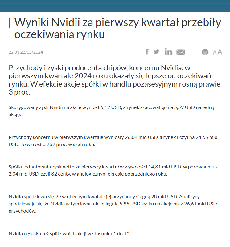 RobertPietraga's tweet photo. #PoSesji 🇺🇸 #akcje
🔸 #Nvidia
#FinX biorący udział w ankiecie miał rację.
Cena akcji przekroczyła 1000$.
Komentrz poniżej. źródło: #Infostrefa. https://t.co/3c8whFjdYG