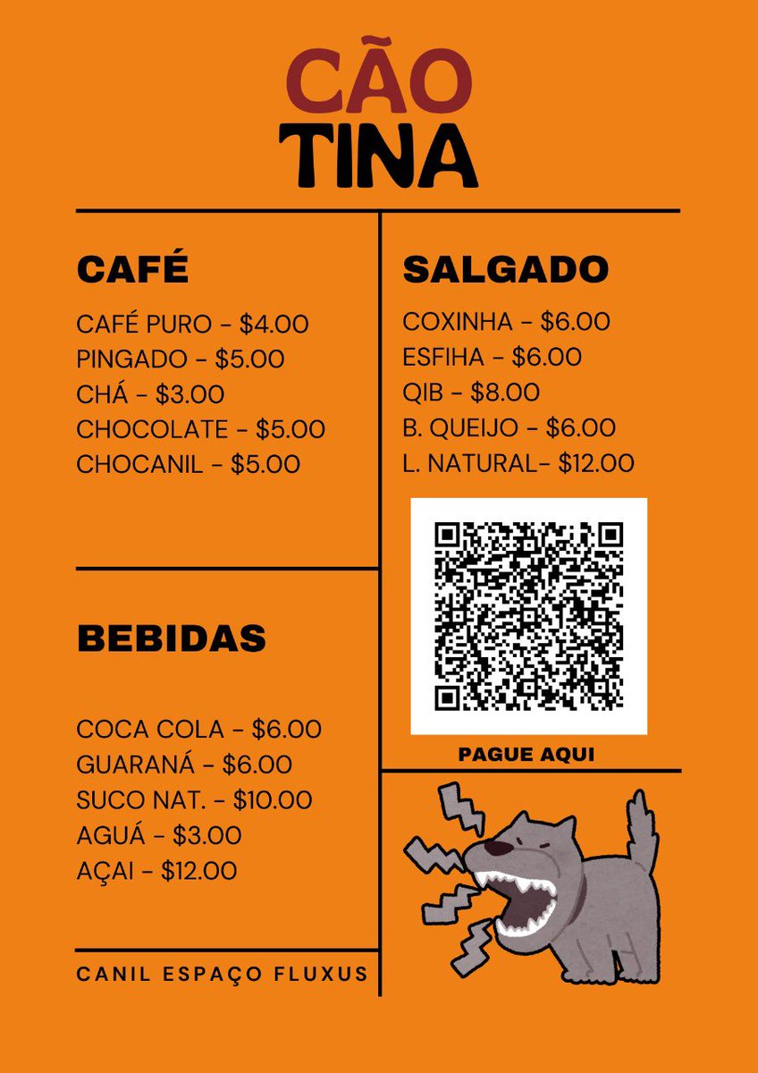 Hoje inauguramos a “Cãotina” pra atender a demanda alimentar dos alunos no precinho sem precisar sair da ECA, quem quiser somar no projeto ou colar pra fortalecer vamos ficar em frente ao prédio do CCA
