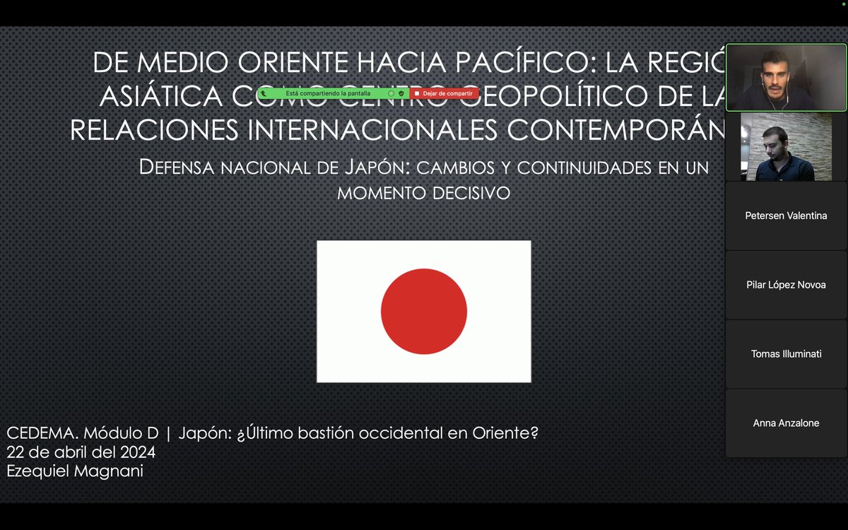 ezemagnani's tweet photo. Hace unos días tuve la oportunidad de dar una clase sobre la defensa nacional de Japón para el excelente curso organizado por los colegas de @CedemaArg. Conclusión obvia: hasta los Estados que en su Constitución desisten de su derecho a la beligerancia invierten mucho en defensa https://t.co/t2d8VTSj6m