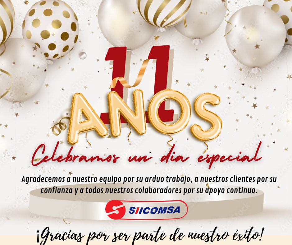 Siicomsa's tweet photo. 🎉🎉En este día tan especial, no solo celebramos un año más de crecimiento, aprendizaje y momentos compartidos, también miramos hacia atrás con gratitud por el camino recorrido y hacia adelante con la emoción de nuevas oportunidades que el futuro nos tiene reservadas. 🎉🎉 https://t.co/7kDj5r1k6f