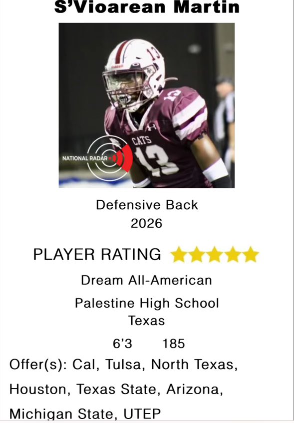 SVioareanMartin's tweet photo. God blessed me🙏🏾

@RecruitNationUS @MikeRoach247 @on3 @Palestine_FB @CoachJamesReyes @dctf @SR_scouting @BrandonOSports @GPowersScout @247Sports @TXTopTalent https://t.co/psczvVCnsj
