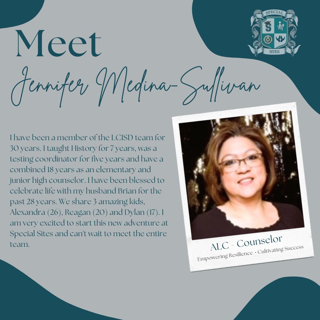 New year, new team, &amp; ✨️new vibe✨️. We're so excited for the universe of possibilities that are in store for the 24-25 school year. Help us welcome, Ms. Medina-Sullivan, ALC Counselor, to the Special Sites team! 
#EmpoweringResilienceCultivatingSuccess