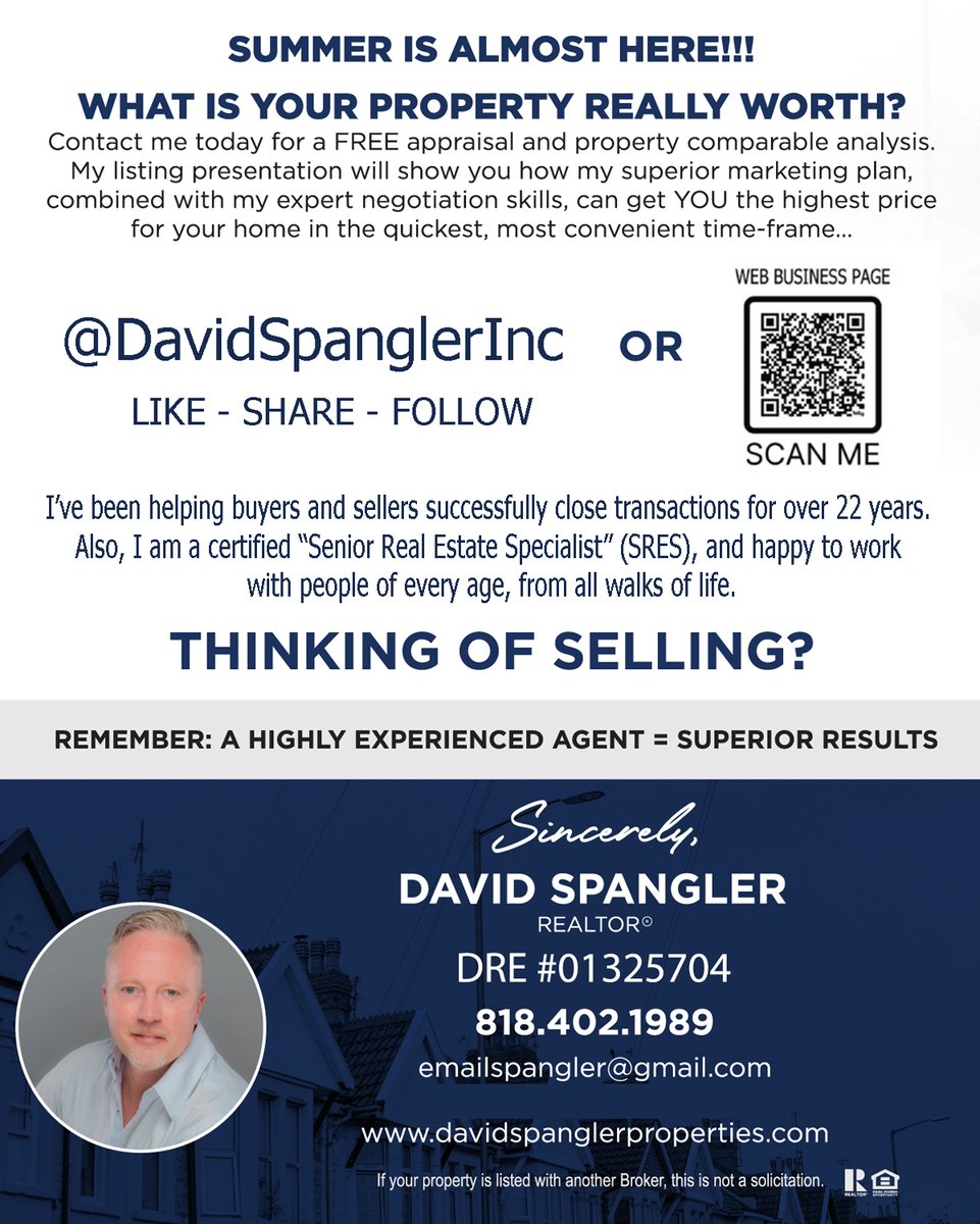 Considering a highly-experienced Realtor to help you sell or buy a house in the near future? Don't just settle for any Agent. I have over 22 years of success, and nearly 500 transactions closed. #davidspanglerproperties #davidspanglerinc #getspangler #officialrockandrollrealtor